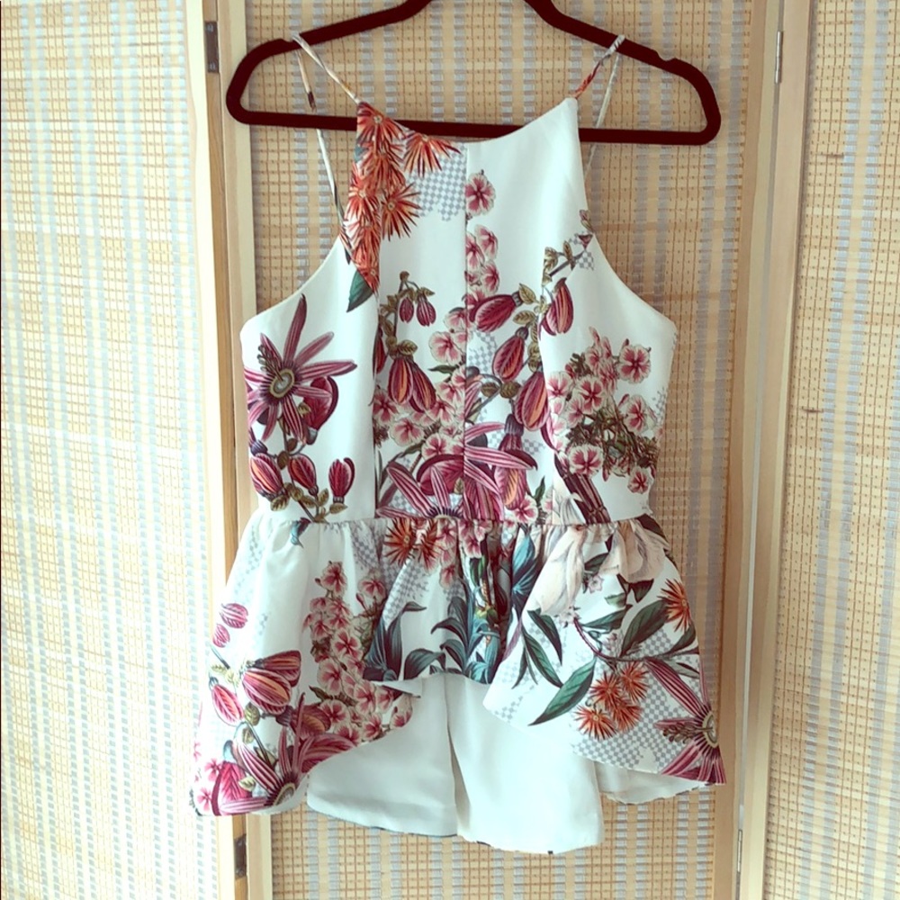 Floral peplum top